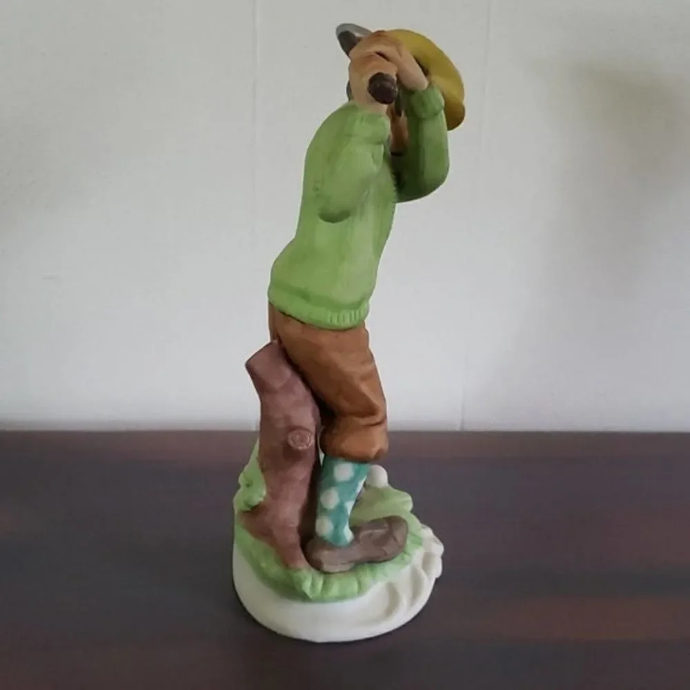 GREAT DAD'S DAY GIFT! Vintage Lefton Old Man Golfing Porcelain Figurine #2776